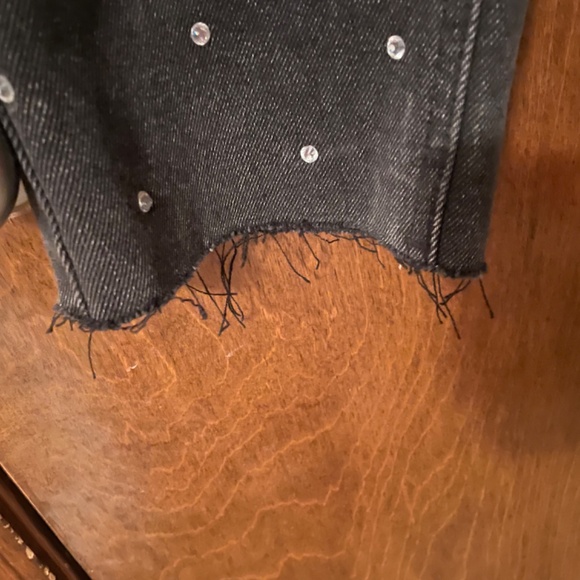 Black Denim Jeans with Rhinestones size 5/27 - Picture 11 of 14